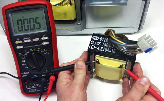 How to test a transformer with an ohmmeter